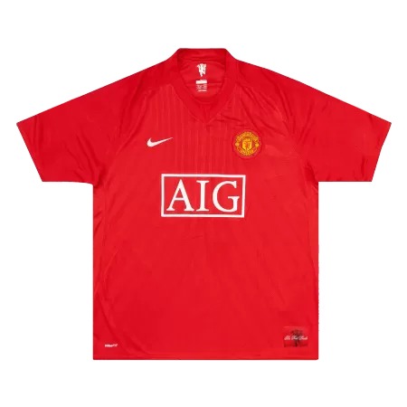 Vintage Manchester United Jersey 2007/08 Home Soccer Shirt - Best Soccer Players