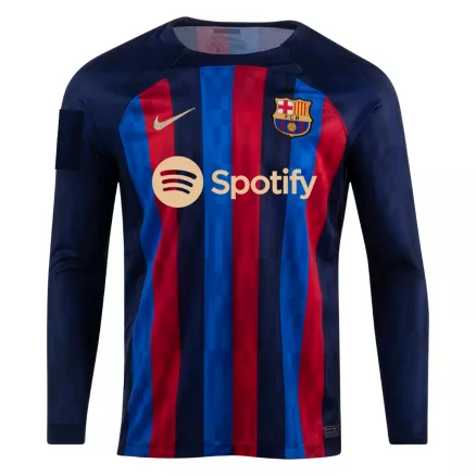 New Barcelona Jersey 2022/23 Home Soccer Long Sleeve Shirt - Best Soccer Players