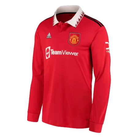 New Manchester United Jersey 2022/23 Home Soccer Long Sleeve Shirt - Best Soccer Players