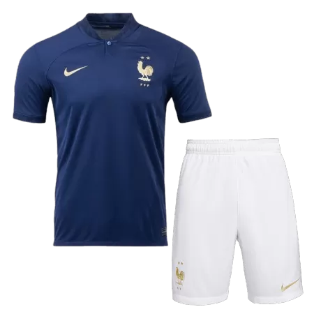 New France World Cup Soccer Kit 2022 Home (Shirt+Shorts) - Best Soccer Players