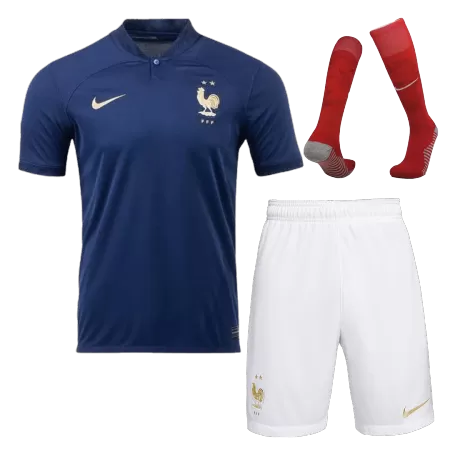 New France World Cup Soccer Kit 2022 Home (Shirt+Shorts+Socks) - Best Soccer Players