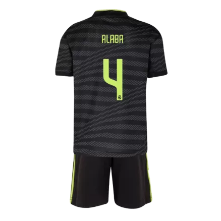 ALABA #4 Real Madrid Kids Kit 2022/23 Third Away (Shirt+Shorts) - Best Soccer Players