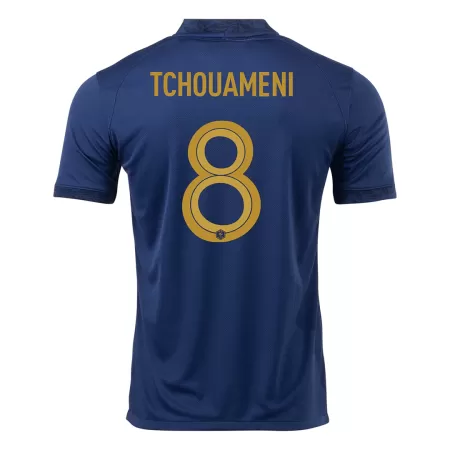 TCHOUAMENI #8 New France Jersey 2022 Home Soccer Shirt World Cup - Best Soccer Players