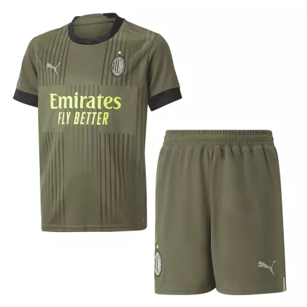 AC Milan Kids Kit 2022/23 Third Away (Shirt+Shorts) - Best Soccer Players