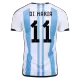 DI MARIA #11 New Argentina Three Stars Jersey 2022 Home Soccer Shirt - Best Soccer Players