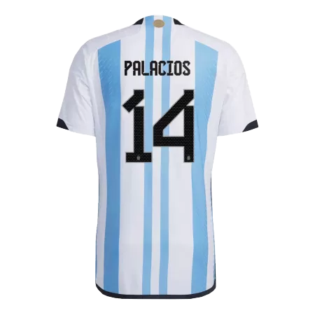 PALACIOS #14 New Argentina Three Stars Jersey 2022 Home Soccer Shirt World Cup Authentic Version - Best Soccer Players