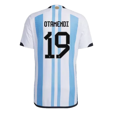 OTAMENDI #19 New Argentina Three Stars Jersey 2022 Home Soccer Shirt World Cup Authentic Version - Best Soccer Players