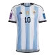 MESSI #10 New Argentina Three Stars Jersey 2022 Home Soccer Shirt World Cup - Best Soccer Players