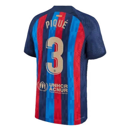 PIQUÉ #3 New Barcelona Jersey 2022/23 Home Soccer Shirt Authentic Version - Best Soccer Players