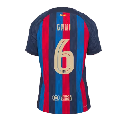 GAVI #6 New Barcelona Jersey 2022/23 Home Soccer Shirt Authentic Version - UCL - Best Soccer Players
