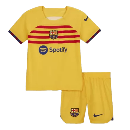 Barcelona Kids Kit 2022/23 Fourth Away (Shirt+Shorts) - Best Soccer Players
