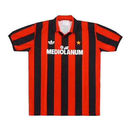 Vintage AC Milan Jersey 1990/91 Home Soccer Shirt - Best Soccer Players