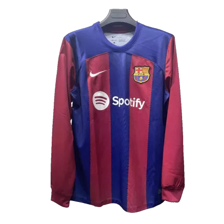New Barcelona Jersey 2023/24 Home Soccer Long Sleeve Shirt - Best Soccer Players