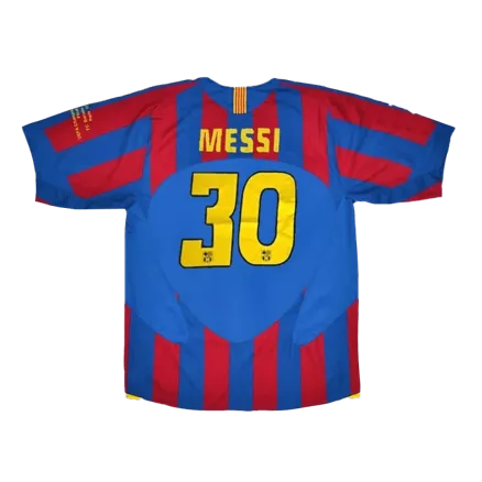 MESSI #30 Vintage Barcelona Jersey 2005/06 Home Soccer Shirt - UCL Final - Best Soccer Players