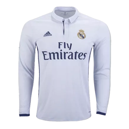 Vintage Real Madrid Jersey 2016/17 Home Soccer Shirt Long Sleeve - Best Soccer Players