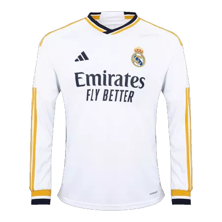 New Real Madrid Jersey 2023/24 Home Soccer Long Sleeve Shirt - Best Soccer Players
