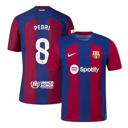 PEDRI #8 New Barcelona Jersey 2023/24 Home Soccer Shirt Authentic Version - Best Soccer Players