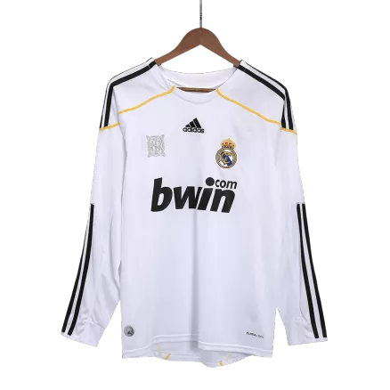 New Real Madrid Jersey 2009/10 Home Soccer Long Sleeve Shirt - Best Soccer Players