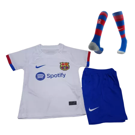 Barcelona Kids Kit 2023/24 Away (Shirt+Shorts+Socks) - Best Soccer Players