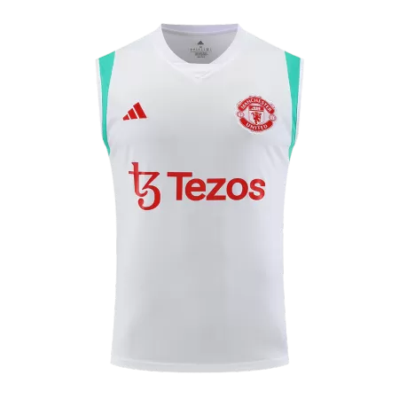 Manchester United Jersey 2023/24 Pre-Match Soccer Sleeveless Top White - Best Soccer Players