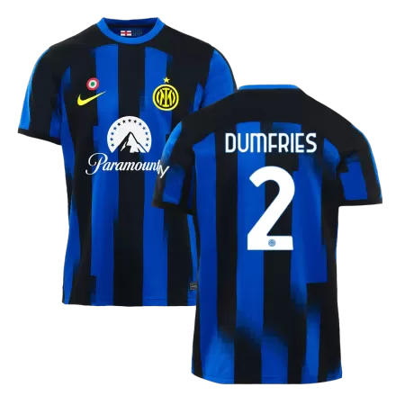 DUMFRIES #2 New Inter Milan Jersey 2023/24 Home Soccer Shirt - Best Soccer Players