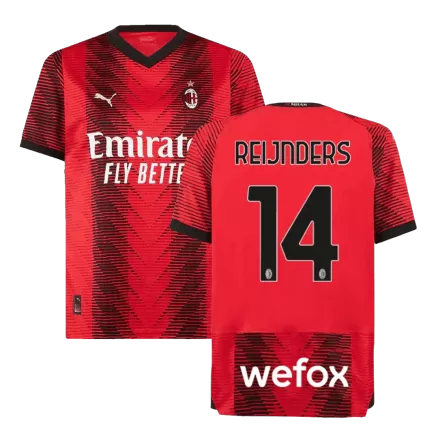 REIJNDERS #14 New AC Milan Jersey 2023/24 Home Soccer Shirt - Best Soccer Players