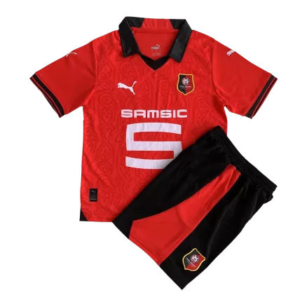 Stade Rennais Kids Kit 2023/24 Home (Shirt+Shorts) - Best Soccer Players