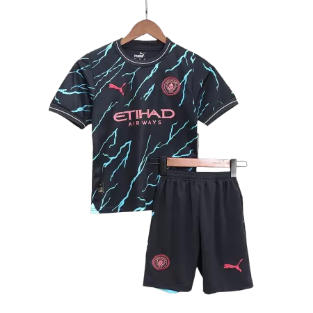 Manchester City Kids Kit 2023/24 Third Away (Shirt+Shorts) - Best Soccer Players