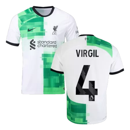 VIRGIL #4 New Liverpool Jersey 2023/24 Away Soccer Shirt Authentic Version - Best Soccer Players