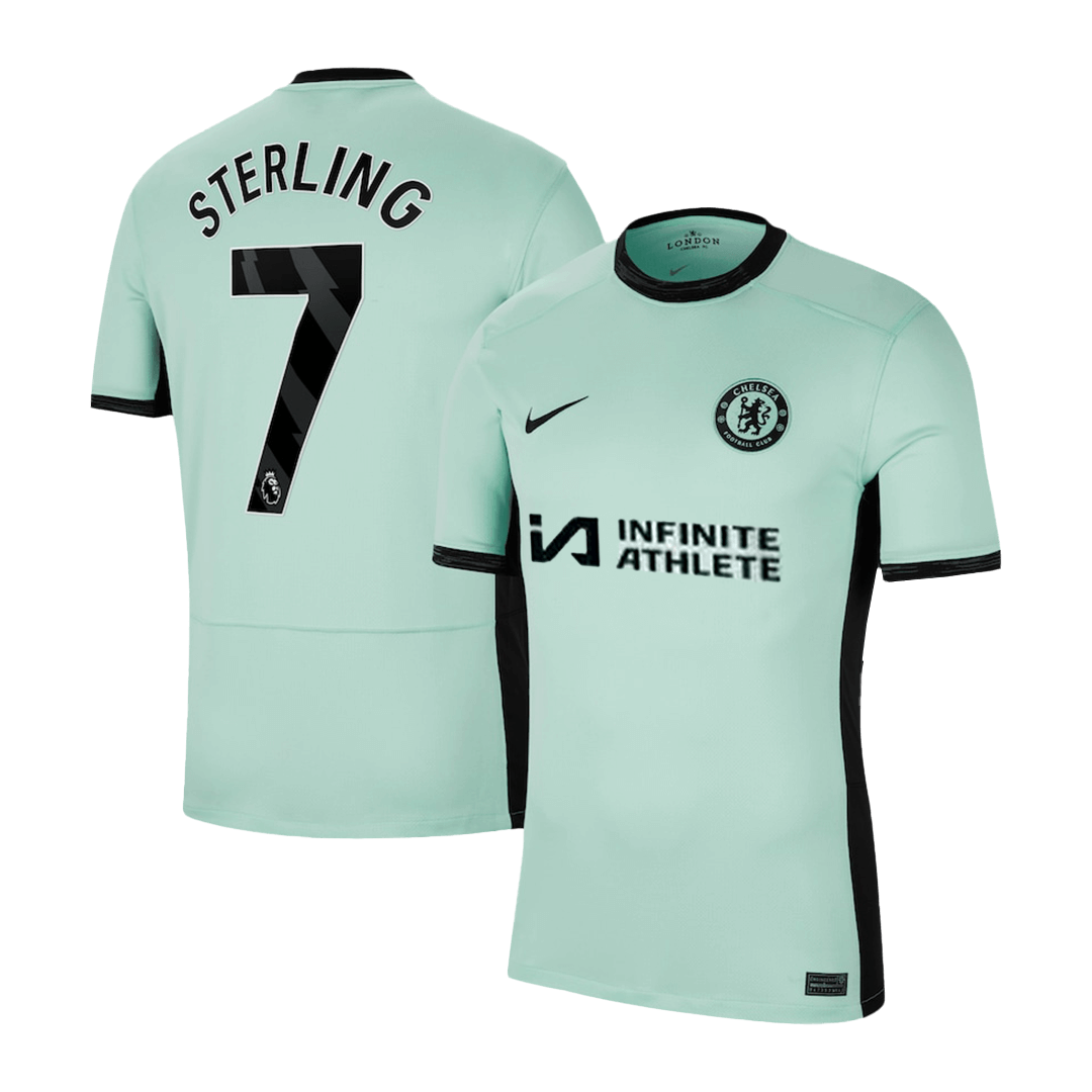 STERLING #7 New Chelsea Jersey 2023/24 Third Away Soccer Shirt - Best Soccer Players