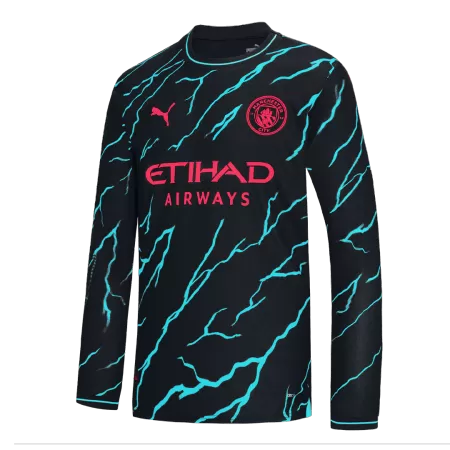 New Manchester City Jersey 2023/24 Third Away Soccer Long Sleeve Shirt - Best Soccer Players
