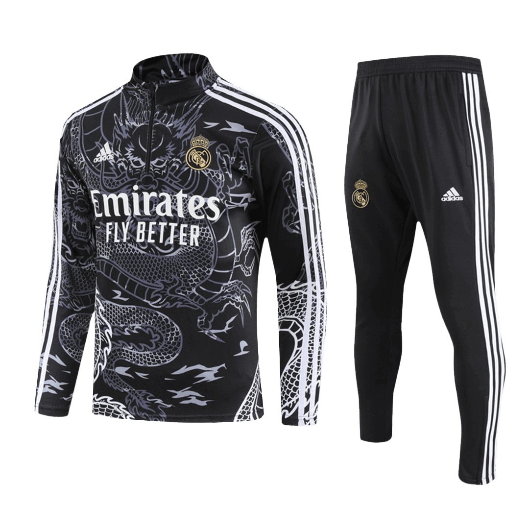 New Real Madrid Training Kit (Top+Pants) 2023/24 Black Kids - Best Soccer Players