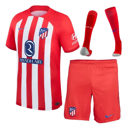 New Atletico Madrid Soccer Kit 2023/24 Home (Shirt+Shorts+Socks) 
 - Best Soccer Players