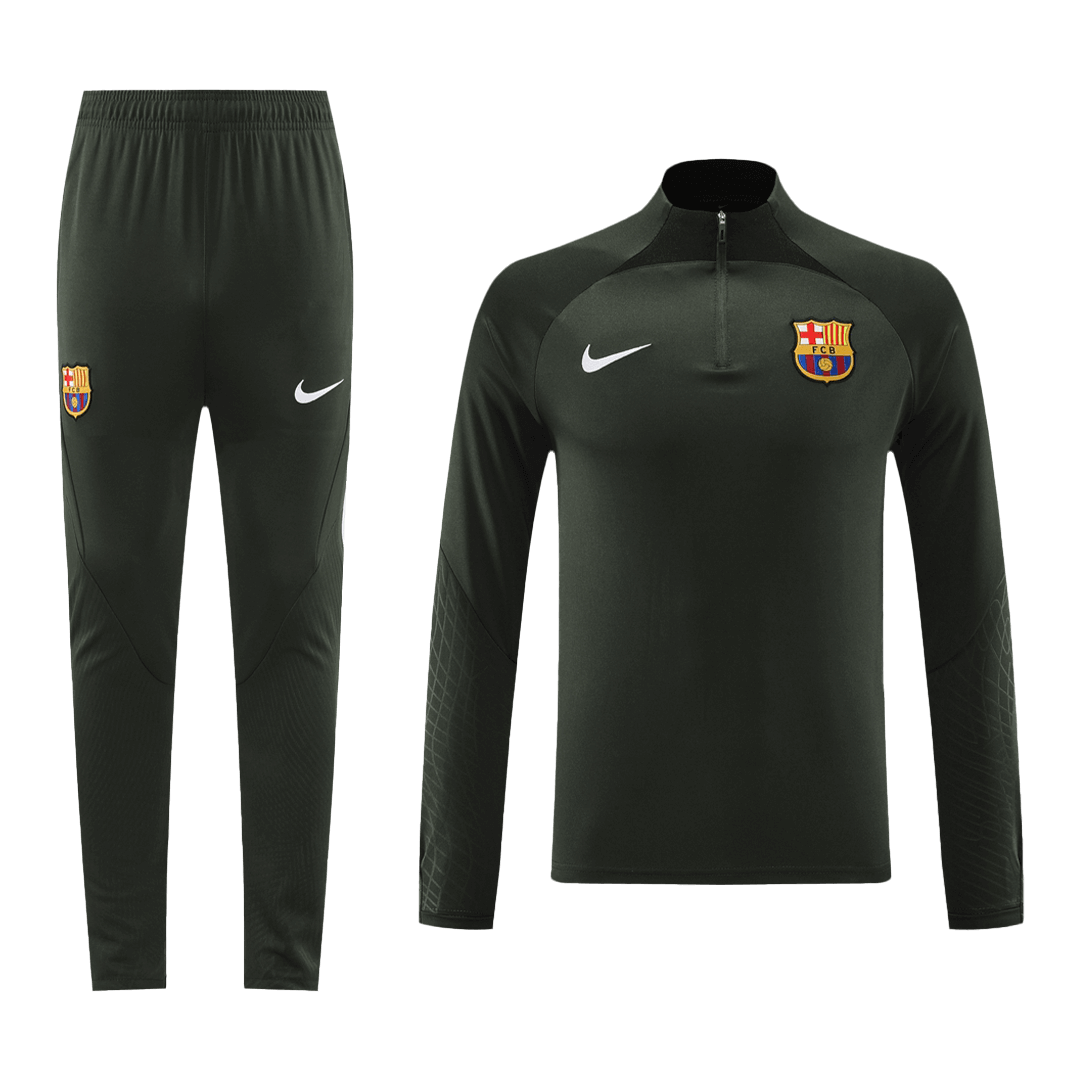 New Barcelona Training Kit (Top+Pants) 2023/24 Dark Green Men - Best Soccer Players