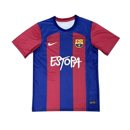 New Barcelona x ESTOPA  Jersey 2023/24 Red&Blue  Soccer Shirt - Best Soccer Players
