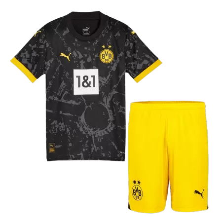 Borussia Dortmund Kids Kit 2023/24 Away (Shirt+Shorts) - Best Soccer Players