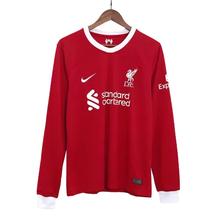 New Liverpool Jersey 2023/24 Home Soccer Long Sleeve Shirt - Best Soccer Players