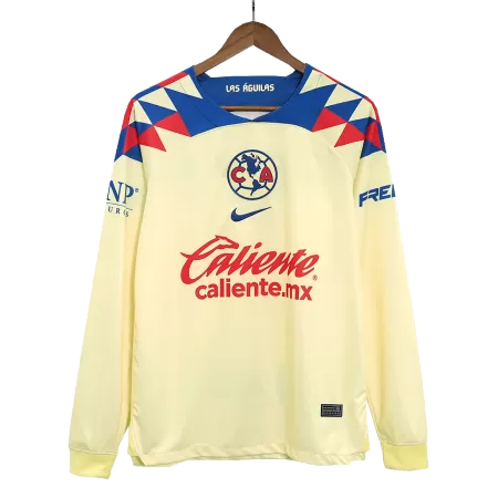 New Club America Jersey 2023/24 Home Soccer Long Sleeve Shirt - Best Soccer Players
