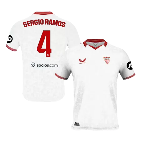 SERGIO RAMOS #4 New Sevilla Jersey 2023/24 Home Soccer Shirt - Best Soccer Players