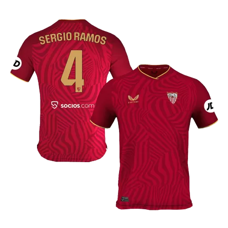 SERGIO RAMOS #4 New Sevilla Jersey 2023/24 Away Soccer Shirt - Best Soccer Players
