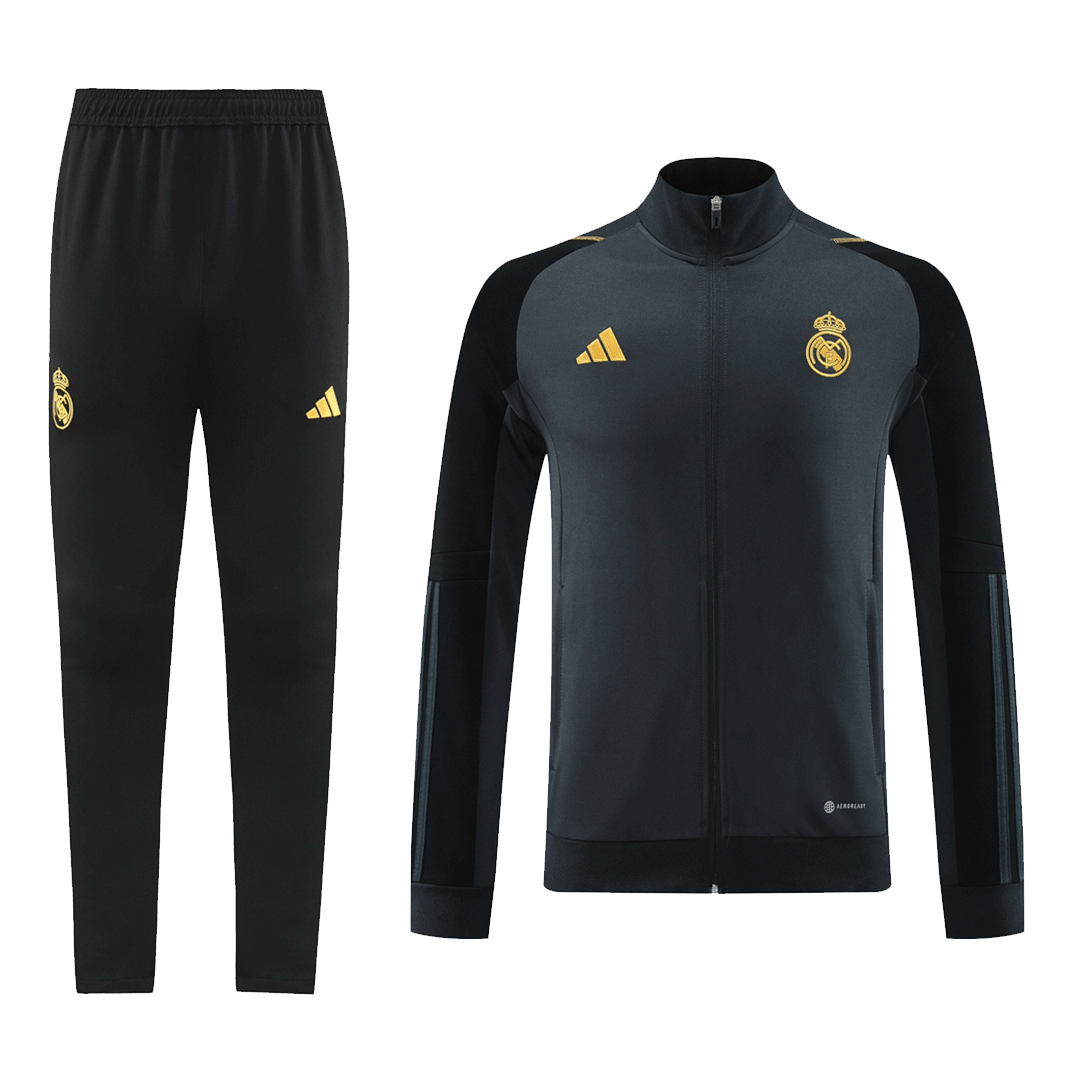 New Real Madrid Training Kit (Top+Pants) 2023/24 Gray Men - Best Soccer Players