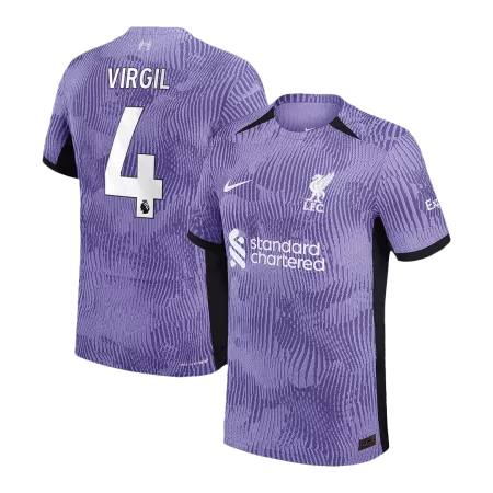 VIRGIL #4 New Liverpool Jersey 2023/24 Third Away Soccer Shirt Authentic Version - Best Soccer Players