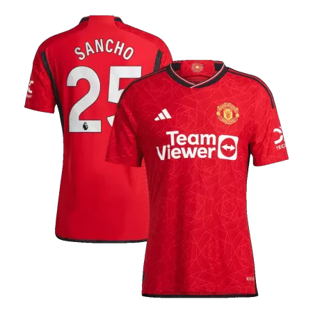 SANCHO #25 New Manchester United Jersey 2023/24 Home Soccer Shirt Authentic Version - Best Soccer Players