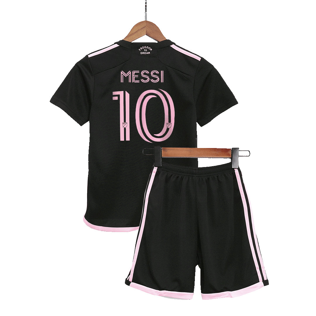 MESSI #10 Inter Miami CF Kids Kit 2023/24 Away (Shirt+Shorts) - Best Soccer Players