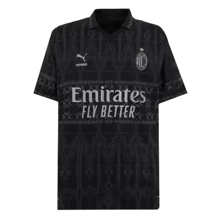 New AC Milan X Pleasures Jersey 2023/24 Fourth Away Soccer Shirt Authentic Version - Best Soccer Players