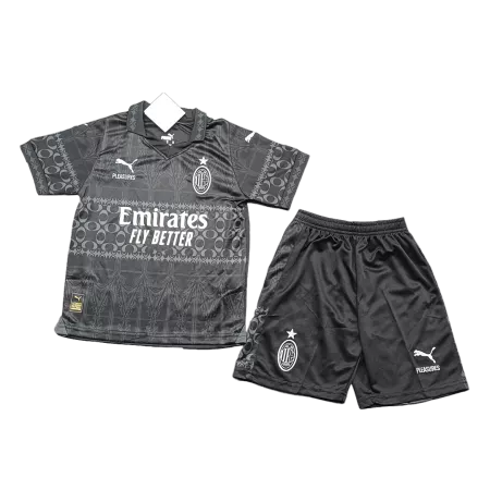 AC Milan x Pleasures Kids Kit 2023/24 Fourth Away (Shirt+Shorts) - Best Soccer Players
