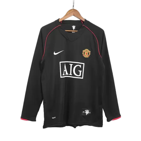 Retro Manchester United Jersey 2007/08 Away Soccer Long Sleeve Shirt - Best Soccer Players