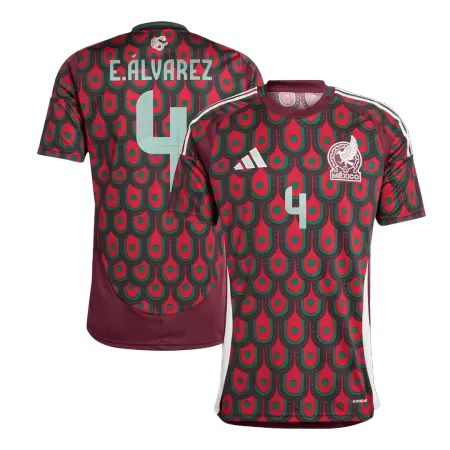 E.ÁLVAREZ #4 New Mexico Jersey 2024 Home Soccer Shirt - Best Soccer Players