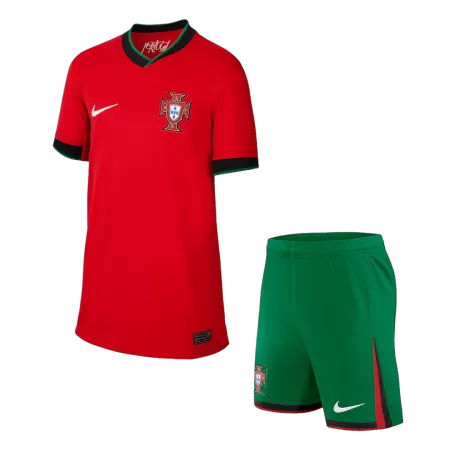 Portugal Euro Concept Kids Kit 2024 Home (Shirt+Shorts) - Best Soccer Players