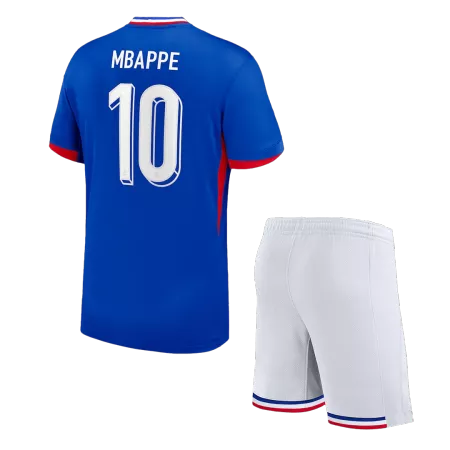 MBAPPE #10 France Kids Kit 2024 Home (Shirt+Shorts) - Best Soccer Players